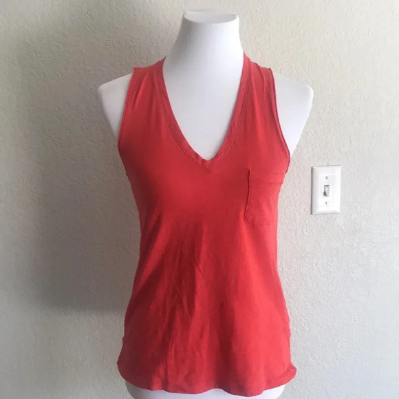 Madewell Red Sleeveless Top - Picture 1 of 5